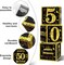 3pcs 50th Birthday Decorations Boxes for Men Women, Black Gold Happy 50 Birthday Balloons Boxes Party Supplies, 50 Year Old Bday Theme Cardboard Box